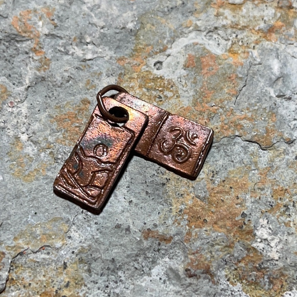 dainty copper Yoga meditation Om pendant